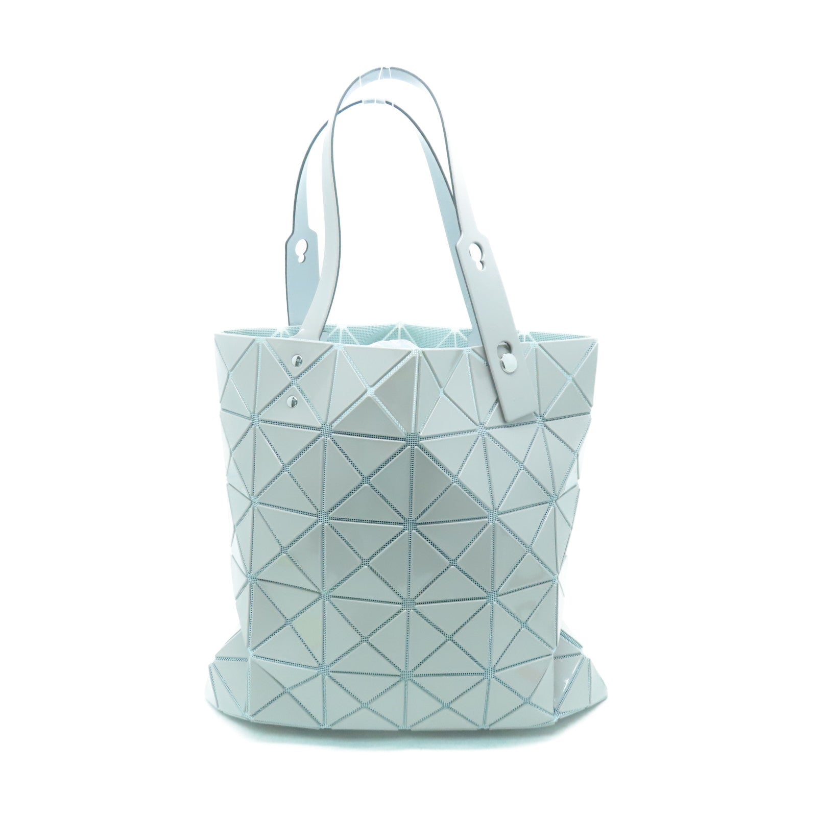 ISSEY MIYAKE PVC Bao Bao银扣手挽袋灰色
