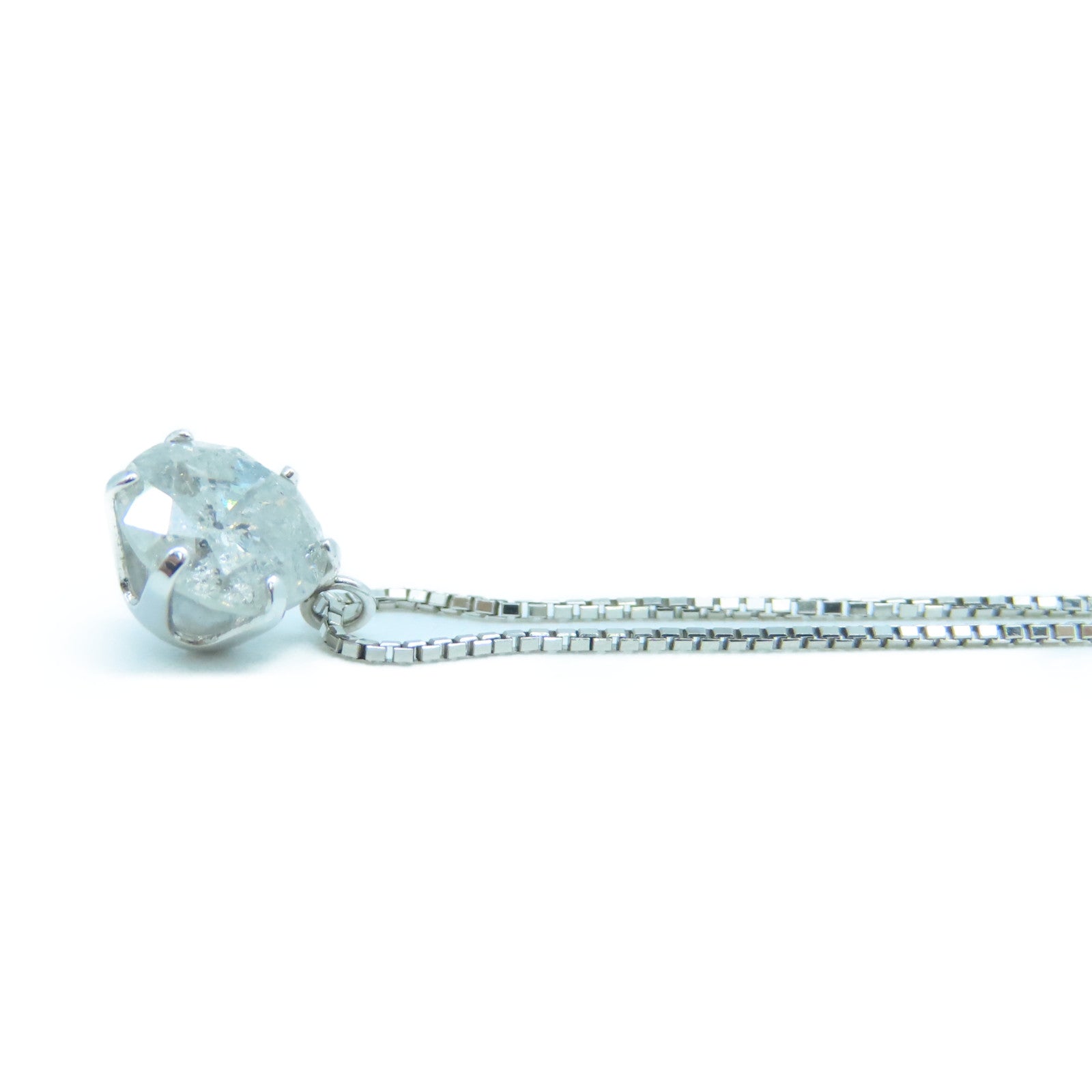 JEWELRY Platinum 900/850 Diamond Necklace 2.80g 1.30ct Diamond Necklace