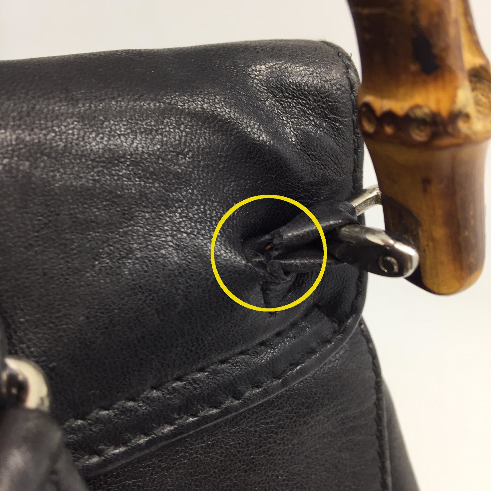 GUCCI 牛皮皮革Backpack銀扣背包黑色